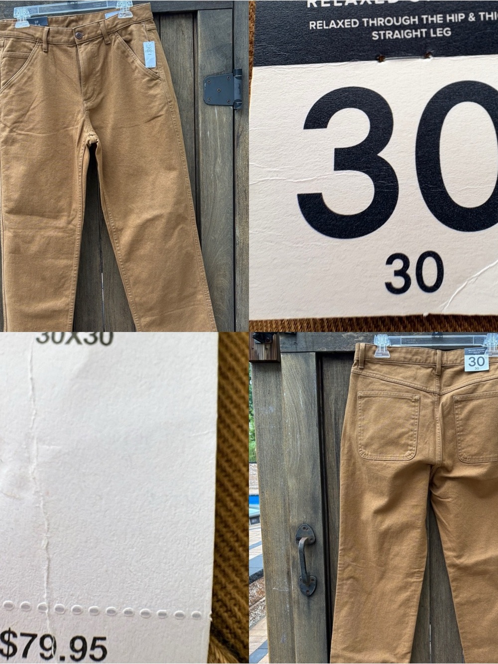 Gap relaxed, straight leg pants